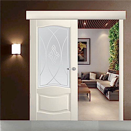 Раздвижная дверь ЛУВР, винил (ст. матовое)